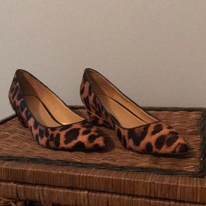 Talbots leopard print wedges, size 8.5